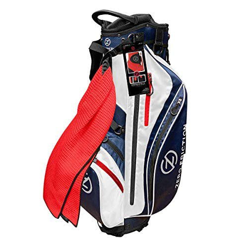Zero Friction Navy Golf Stand Bag, Bonus 40 In. Golf Towel and Men's Universal-Fit Glove Included**New**