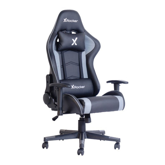 X Rocker Vortex Leather PC Gaming Chair, Black and Gray**New and assembled**