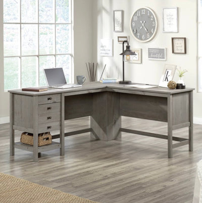 Sauder Cottage Road Wood L-Shaped Desk, Mystic Oak Finish- BRAND NEW IN BOX!!!