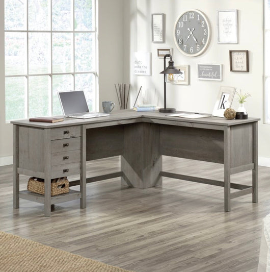 Sauder Cottage Road Wood L-Shaped Desk, Mystic Oak Finish- BRAND NEW IN BOX!!!