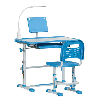 Qaba Kids Adjustable School Study Desk & Chair Set Art Writing Table! (Missing Light)  -Brand new and assembled