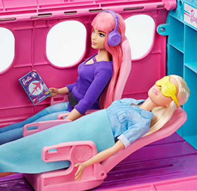 Barbie Dreamplane Airplane Toys Playset with 15+ Accessories Including Puppy, Snack Cart, Reclining Seats and More- NEW IN BOX!!!
