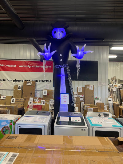 12 ft. Short Circuit Victorian Reaper Halloween Inflatable with Lightshow Projection- NEW!!!