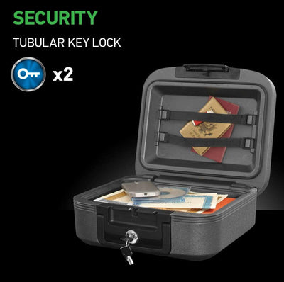 SentrySafe Fireproof and Waterproof Safe Box with Key Lock, Fire and Water Chest Safe for Valuables, 0.28 Cubic Feet, 6.6 x 15.4 x 14.3 Inches!! NEW OUT OF BOX!!