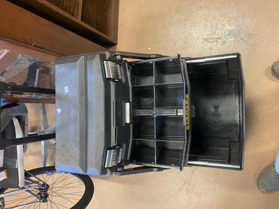 Stanley 22in 4-in-1 Cantilever Mobile Tool Box!! NEW BUT ONE SIDE ARM WAS CRACKED, STILL WORKS NO PROBLEM(PHOTOS SHOWN)!!