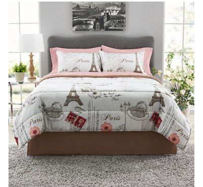 Mainstays Queen Paris Print Bed In A Bag Bedding (new in the bag)