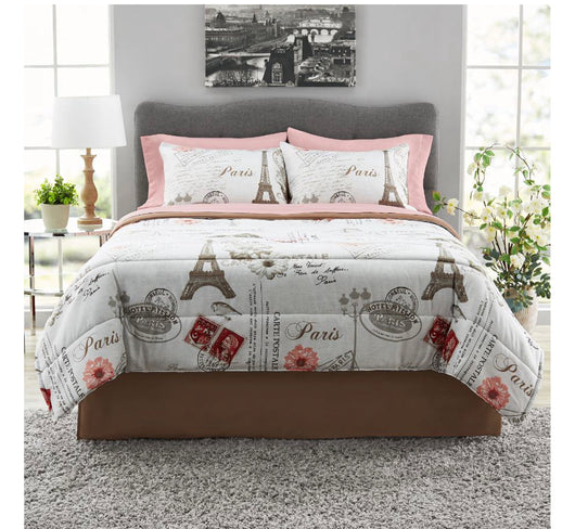 Mainstays Queen Paris Print Bed In A Bag Bedding (new in the bag)