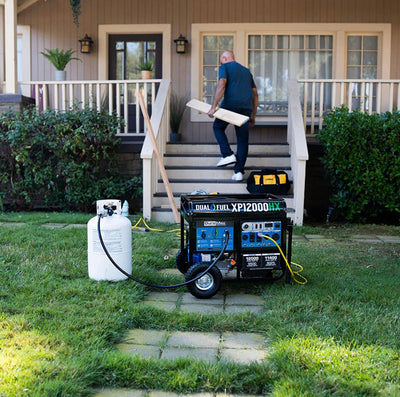 DuroMax XP12000HX Dual Fuel Portable Generator-12000 Watt Gas or Propane Powered Electric Start w/CO Alert, 50 State Approved, Blue- new in box