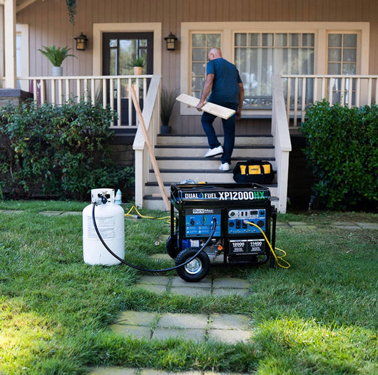 DuroMax XP12000HX Dual Fuel Portable Generator-12000 Watt Gas or Propane Powered Electric Start w/CO Alert, 50 State Approved, Blue- new in box