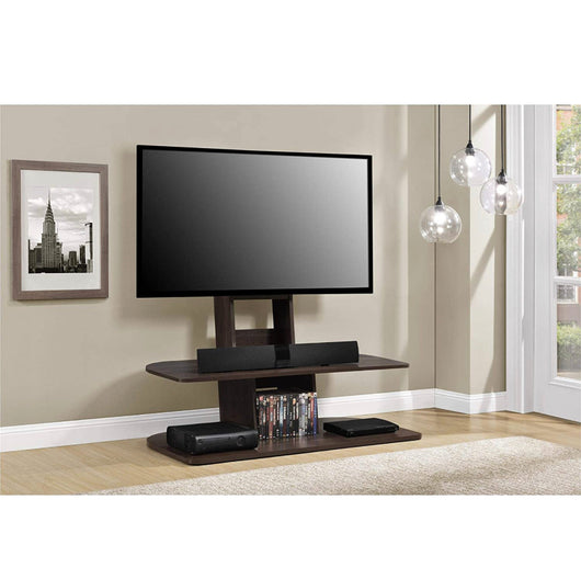 Ameriwood Home Galaxy TV Stand with Mount for TVs up to 65" Wide, Espresso- NEW IN BOX! (Minor scratch from shipping)