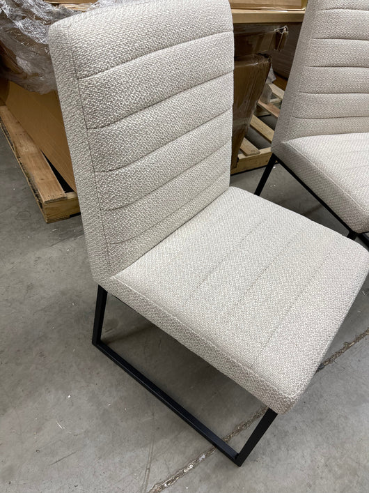 Amazon Brand – Rivet Decatur Modern Upholstered Dining Chair, Set of 2, 21"W, Stucco- NEW