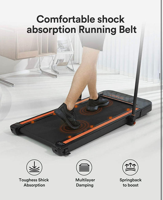 UREVO 2 in 1 Under Desk Treadmill, 2.5HP Folding Electric Treadmill Walking Jogging Machine for Home Office with Remote Control!  -Brand new out of the box (Brand new but remote is missing back battery cover)