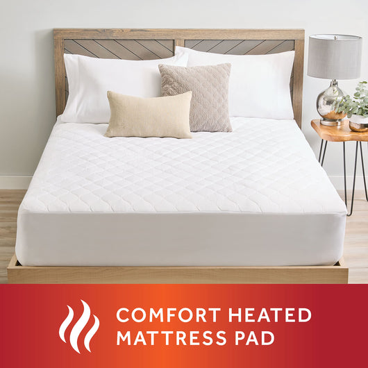 Sunbeam Restful Quilted Water Resistant Heated Mattress Pad - Full**New**