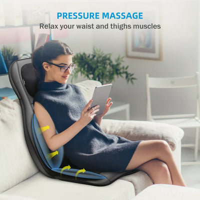 Comfier Shiatsu Neck Back Massager with Heat, Air Compression,Massage Chair Pad**New in box**