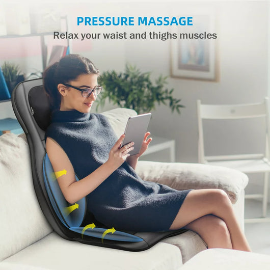 Comfier Shiatsu Neck Back Massager with Heat, Air Compression,Massage Chair Pad**New in box**