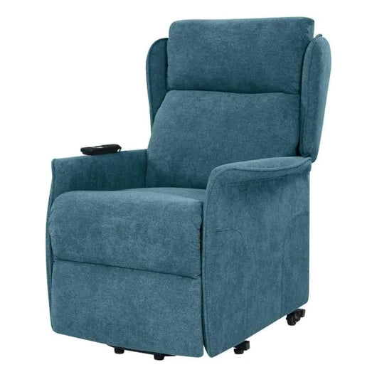 ProLounger (Brand Rating: 4.0/5) Classic Caribbean Blue Chenille Power Recline and Lift Wingback Chair**New**