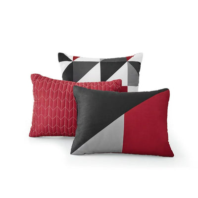 Mainstays Red Geometric 8 Piece Bed in a Bag , Twin/Twin XL**New**