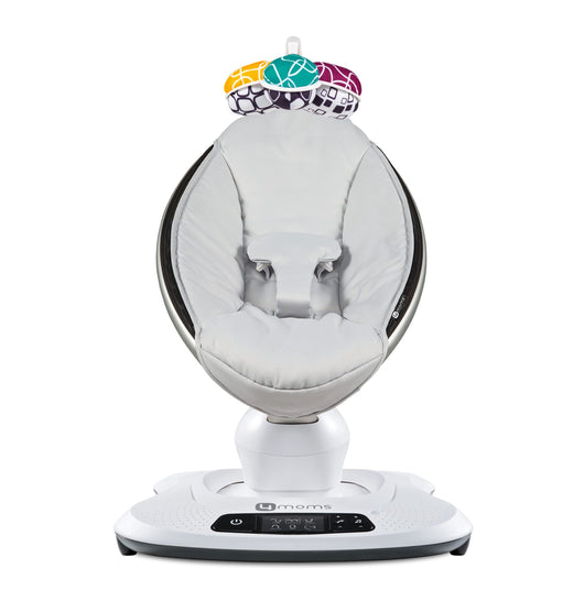 4moms mamaRoo 4 Multi-Motion Baby Swing + Safety Strap Fastener, Bluetooth Baby Swing with 5 Unique Motions, Nylon Fabric, Grey**New in box**