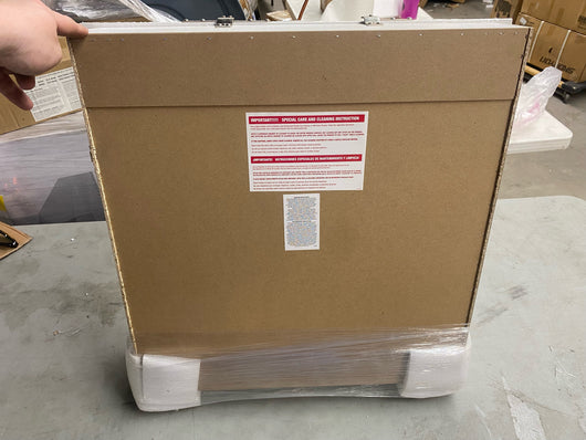 Home Decorators Collection  Fog Free Framed Surface-Mount Tri-View Bathroom Medicine Cabinet in White- NEW OUT OF BOX!!! (Minor damage from shipping, see photos)
