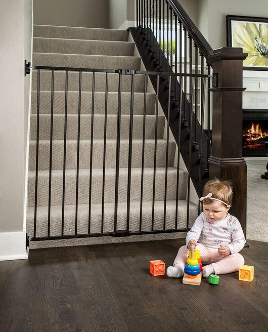 Regalo 2-in-1 Extra Tall Easy Swing Stairway and Hallway Walk Through Baby Gate, Black 1 Count (Pack of 1)- NEW IN BOX!!!