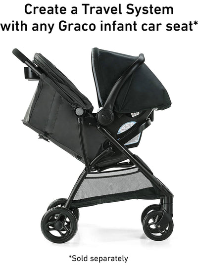 Graco NimbleLite Stroller, Car Seat Compatible, Compact Fold, Studio!! NEW IN BOX!!