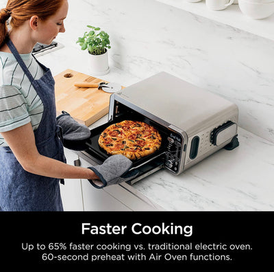 Ninja Foodi Smart 13-in-1 Dual Heat Air Fry Countertop Oven, Dehydrate, Reheat, Smart Thermometer, 1800-watts, Silver!! NEW IN BOX!!