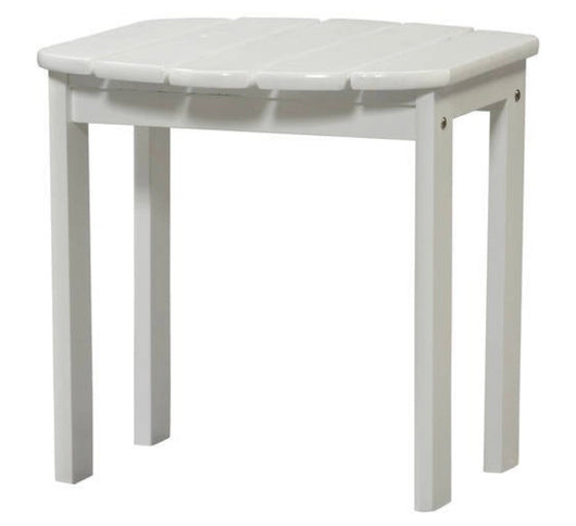 Linon Adirondack Solid Acacia Wood End Table, 18" Tall, White Finish- NEW AND ASSEMBLED!!!