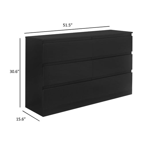 Brindle 6 Drawer Dresser, Black Oak (new in the box)