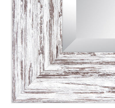 Distressed Black Scoop Framed Beveled Wall Accent Mirror 24"x30" by Gallery Solutions- NEW OUT OF BOX!!!