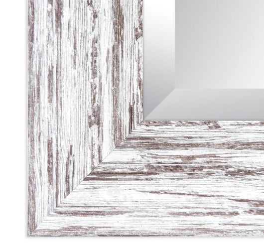 Distressed Black Scoop Framed Beveled Wall Accent Mirror 24"x30" by Gallery Solutions- NEW OUT OF BOX!!!