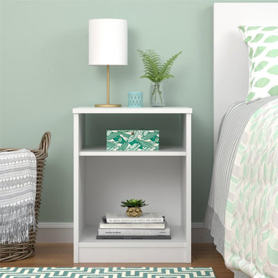 Mainstays Classic Open Shelf Nightstand, White**New in Box**