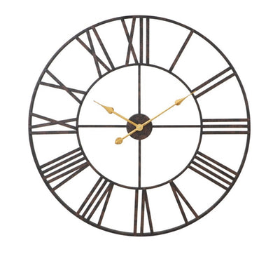 Solange Round Metal Wall Clock - 30" Dark Brown- NEW IN BOX!!!