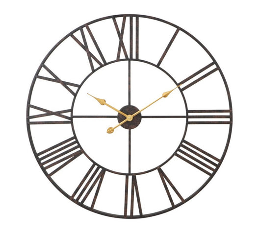 Solange Round Metal Wall Clock - 30" Dark Brown- NEW IN BOX!!!