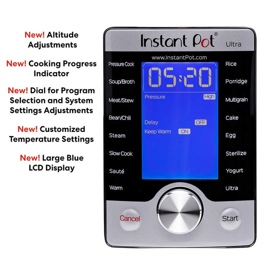 Instant Pot Ultra, 10-in-1 Pressure Cooker, Slow Cooker, Rice Cooker, Yogurt Maker, Cake Maker, Egg Cooker, Sauté, and more, Includes App With Over 800 Recipes, Stainless Steel, 6 Quart**New in box**