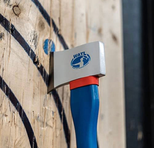 The Patriot: World Axe Throwing League Premium Competition Throwing Axe & Multi-Purpose Camping Axe or Wood Splitting Axe with Rubber and Fiberglass Handle- NEW!!!