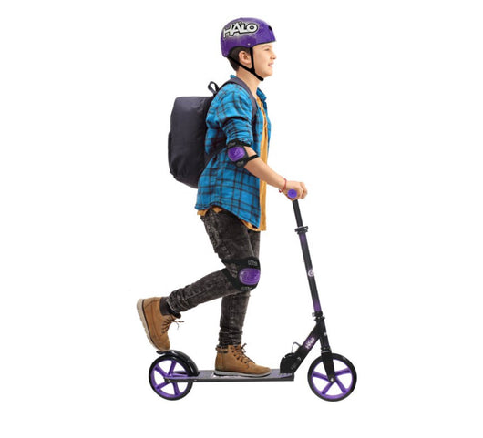 HALO Rise Above Supreme Big Wheel Scooter - Purple - Designed For All Riders (Unisex) - 200mm Wheels, Height Adjustable and Folding- NEW IN BOX!!!