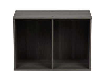 IRIS USA, 2 Tier Laminate Bookcase Storage Unit, Gray Finish- NEW IN BOX!!!
