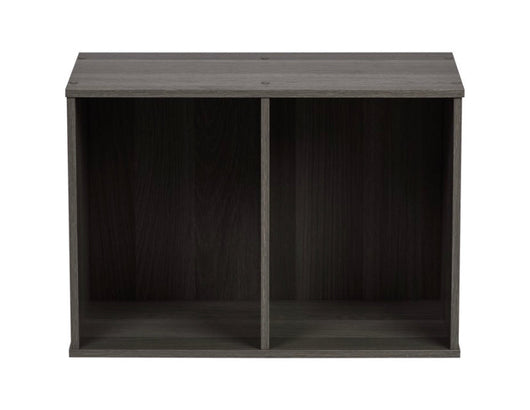 IRIS USA, 2 Tier Laminate Bookcase Storage Unit, Gray Finish- NEW IN BOX!!!