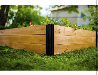 Vita Mezza 4'x4'x11 Cedar Modular Garden Bed with Aluminum Posts, Cedar VT17703**New in Box**