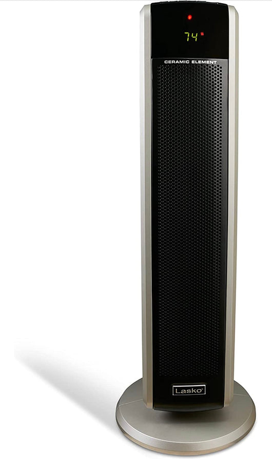 Lasko 5586 Digital Ceramic Tower Heater with Remote, Dark Grey- NEW IN BOX!!!