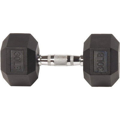 BalanceFrom Rubber Encased Hex Dumbbells, 30 lbs Pair, Black**New in Box**