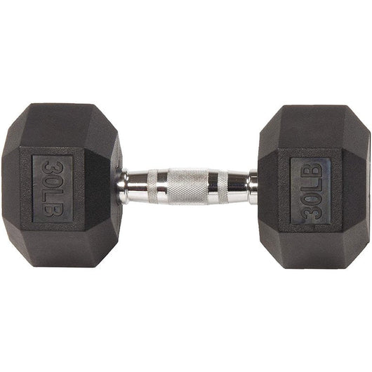 BalanceFrom Rubber Encased Hex Dumbbells, 30 lbs Pair, Black**New in Box**
