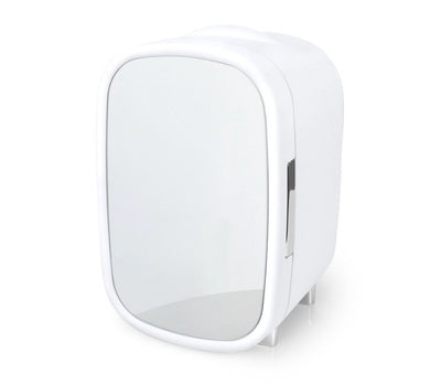 Personal Chiller Cosmetic Mini Fridge with Mirror Door for Vanity, White- NEW IN BOX!!!