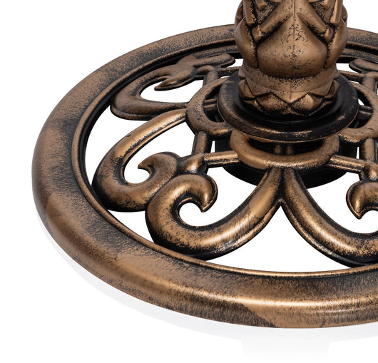 Alpine Corporation 3-Tiered Pedestal Outdoor Water Fountain and Bird Bath, Bronze- NEW IN BOX!!!