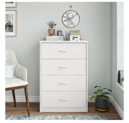 Mainstays Classic 4 Drawer Dresser,White Finish**New in Box**
