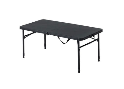 Mainstays 40" Plastic Adjustable Height Fold-in-Half Folding Table, Rich Black- NEW OUT OF BOX!!!