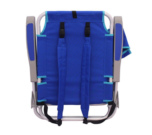 2-Pack Mainstays Reclining Beach & Event Backpack Chair with Cooler Bag Blue- NEW!!!