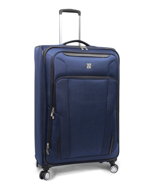 Protege Ashfield 29" Checked 8-Wheel Spinner Luggage Navy- NEW OUT OF BOX!!!!