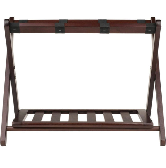 Winsome Wood Remy Luggage Rack with Shelf in Cappuccino- NEW IN BOX!!!