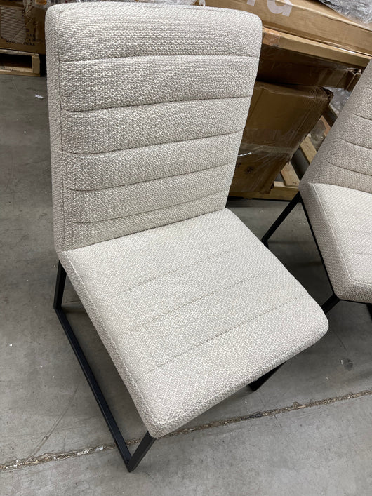 Amazon Brand – Rivet Decatur Modern Upholstered Dining Chair, Set of 2, 21"W, Stucco- NEW